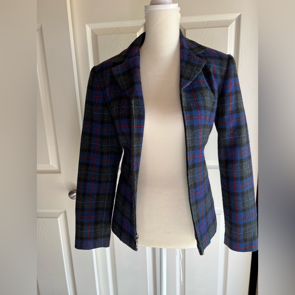 Vintage! Joan Leslie blazer suit jacket blue size6p
